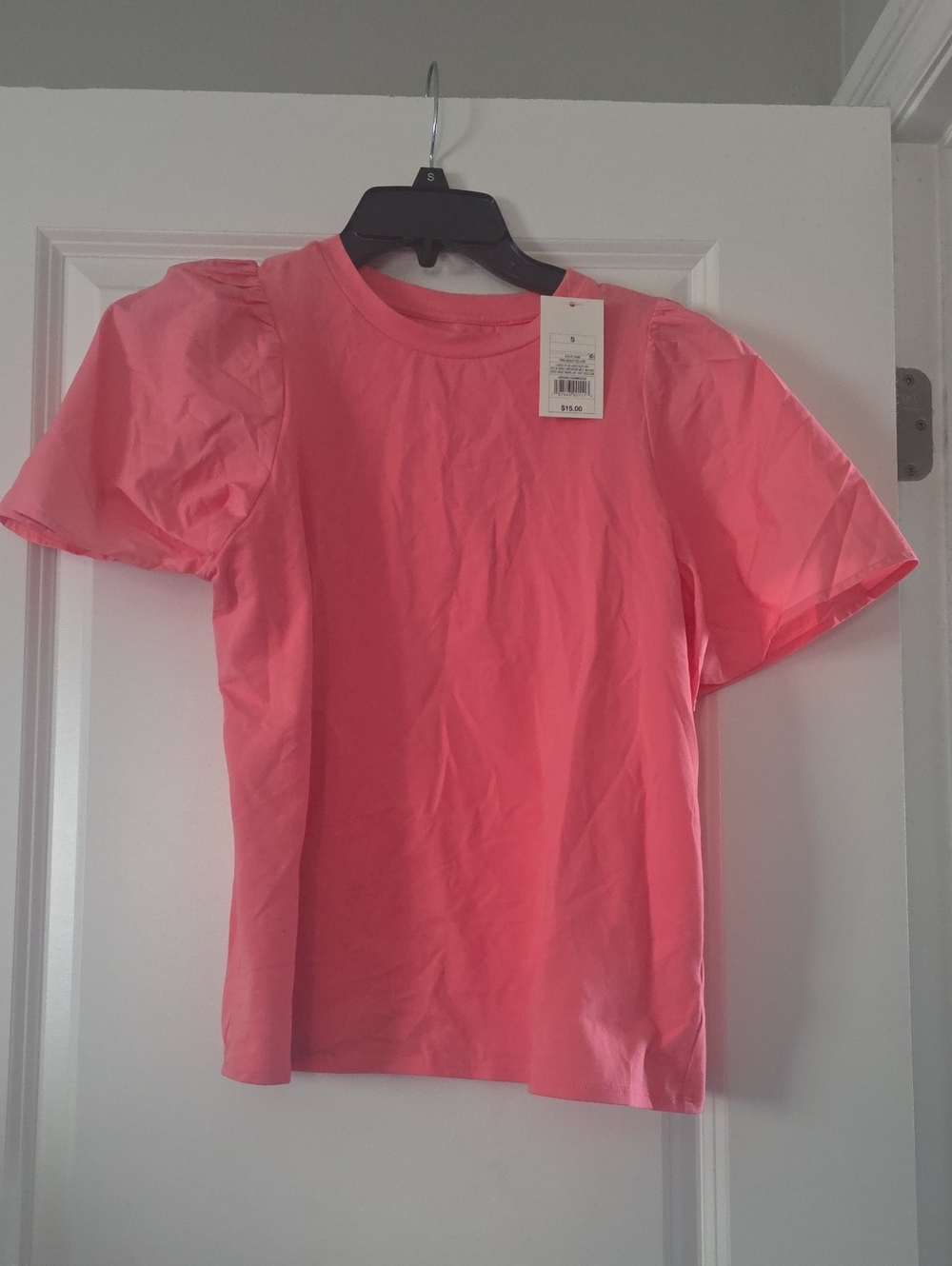 Nwt Puff Sleeve Tee - Coral